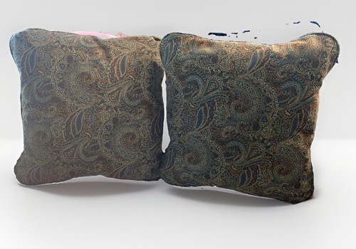 Set brown paisley pillows - brown,